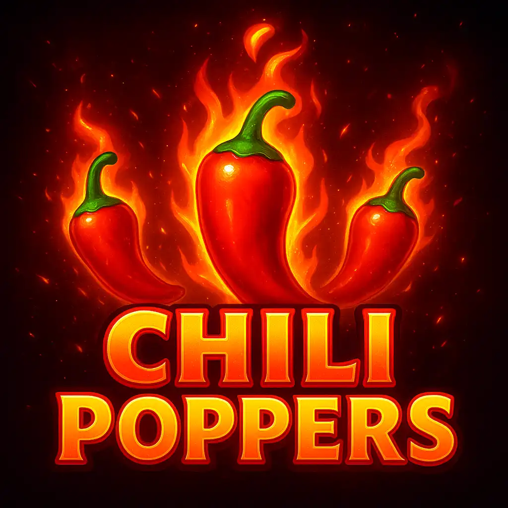 Chili Poppers slot game screenshot, Fiery Cluster Pays